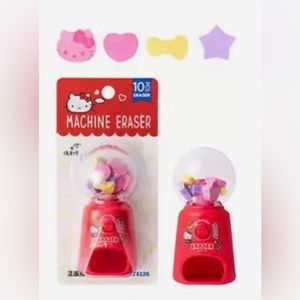 NEW SANRIO MINI “HELLO KITTY” 10 PIECE ERASER MACHINE